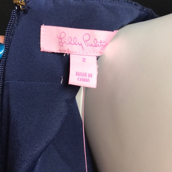 Lily Pulitzer Felicity Dress Navy Lace Size 2 - Picture 5 of 6